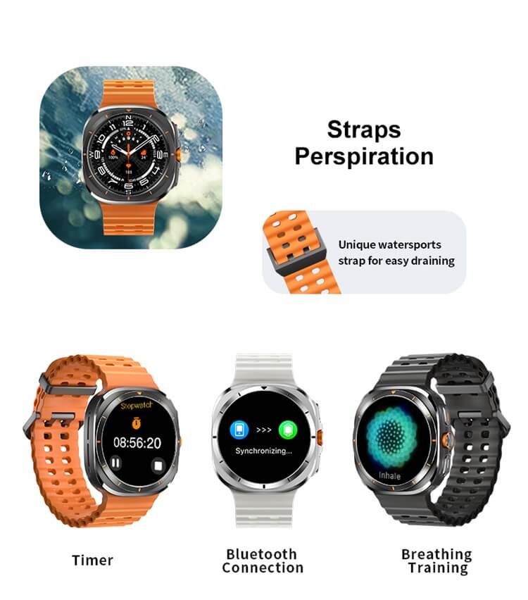 TF7 Ultra Smart Watch Metal Body Fitness Tracker with Call Function & Long Battery Life - Amazorio