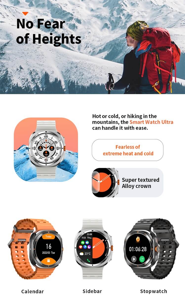 TF7 Ultra Smart Watch Metal Body Fitness Tracker with Call Function & Long Battery Life - Amazorio