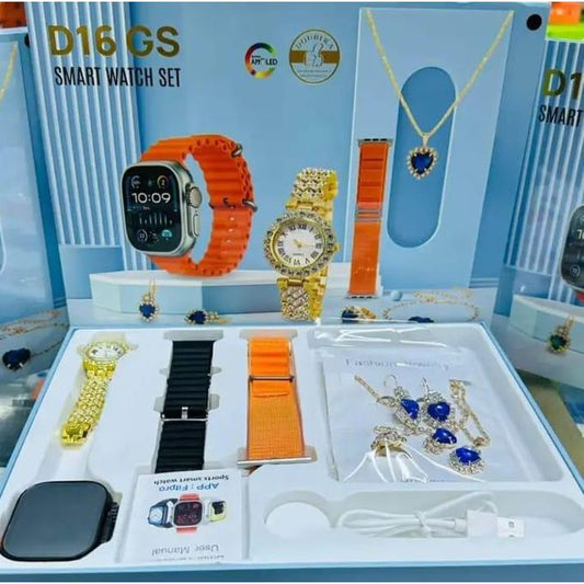 D16 GS LADIES LUXURY SMART WATCH SET - Amazorio
