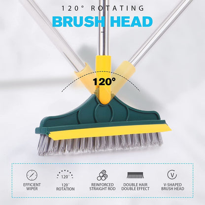 New ORIGINAL 2 In 1 Floor Cleaning Brush Bathroom Tile Windows Floor Cleaning Brush With 120° Rotatable Head – Multipurpose Bathroom Floor Cleaning Brush – Floor Brush Scrubber