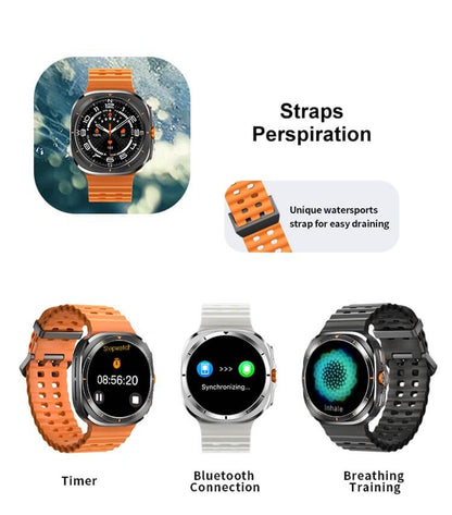 TF7 Ultra Smart Watch Metal Body Fitness Tracker with Call Function & Long Battery Life - Amazorio