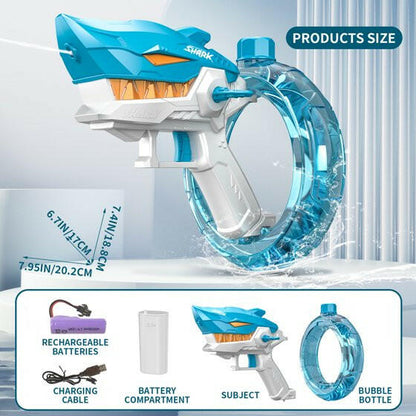 New High Quality Electric Water Gun - Shark Water Guns for Kids Adults, 32FT Automatic Squirt Guns High Capacity Water Guns, Summer Water Play Toys