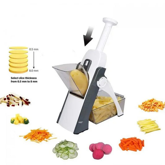 Mandoline Vegetable Cutter Slicer Chopper | Multi-function Cutter Vertical Vegetable Cutter Kitchen Shredder Grater (random color)