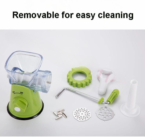 New 3 in 1 Meat Grinder, Heavy Duty Meat Mincer Sausage Stuffer, Stainless Steel Blades for Meat, Sausage, Cookies, Meat Slicer kitchen Tools - Amazorio