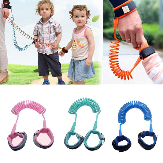 Anti Lost child lock | Anti-Lost Wrist Link - Baby Child Anti Lost Wrist Link Safety Harness Strap Hand belt band for toddlers wristband for kids loss best for umrah and hajj, travelling purpose (Random Color)