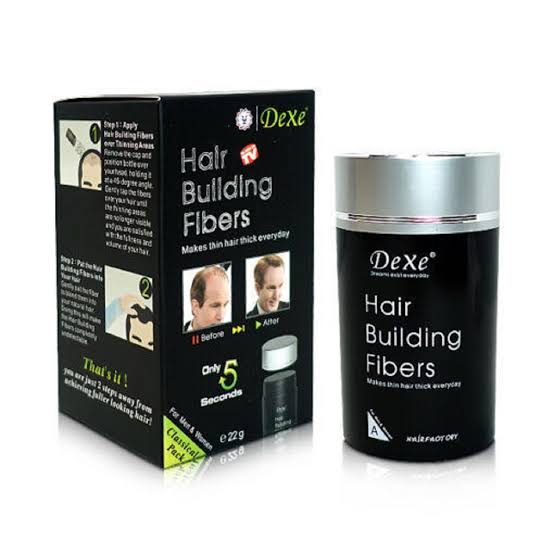 Black  Hair Dexe Hair Building Fibers 22g