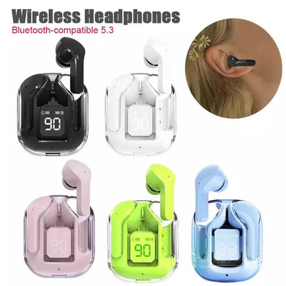 NEW Original Air 31 Digital Display Case Wireless Air 31 Crystal Transparent Body Gaming Earbuds (With Pouch)