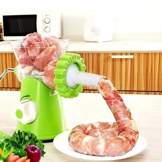 New 3 in 1 Meat Grinder, Heavy Duty Meat Mincer Sausage Stuffer, Stainless Steel Blades for Meat, Sausage, Cookies, Meat Slicer kitchen Tools - Amazorio