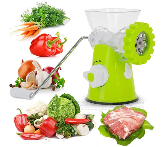 New 3 in 1 Meat Grinder, Heavy Duty Meat Mincer Sausage Stuffer, Stainless Steel Blades for Meat, Sausage, Cookies, Meat Slicer kitchen Tools - Amazorio