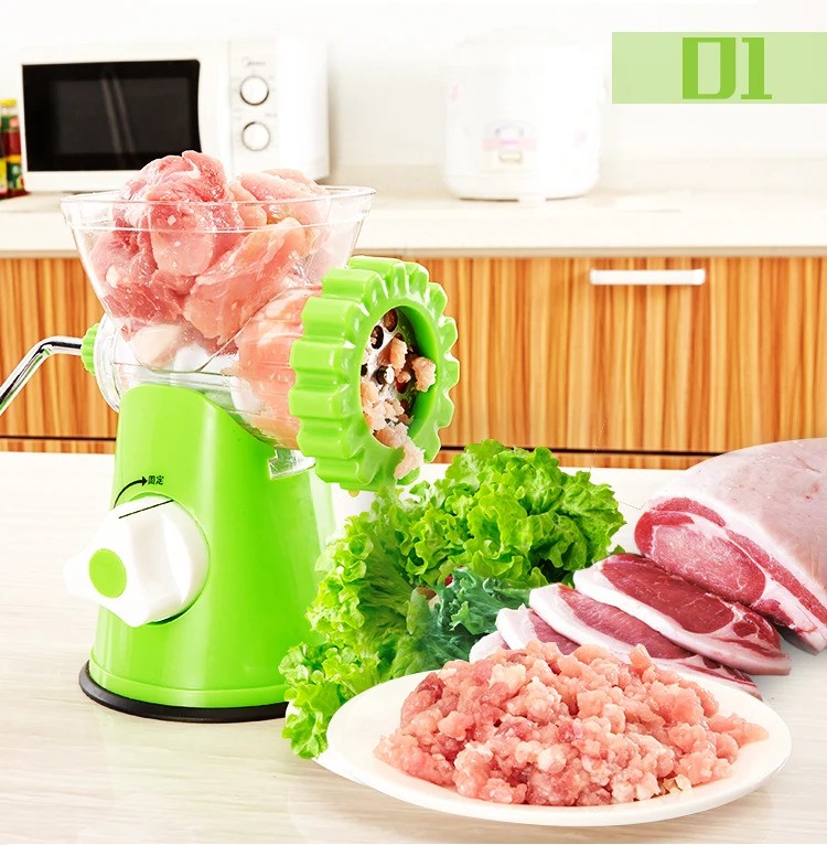 New 3 in 1 Meat Grinder, Heavy Duty Meat Mincer Sausage Stuffer, Stainless Steel Blades for Meat, Sausage, Cookies, Meat Slicer kitchen Tools - Amazorio